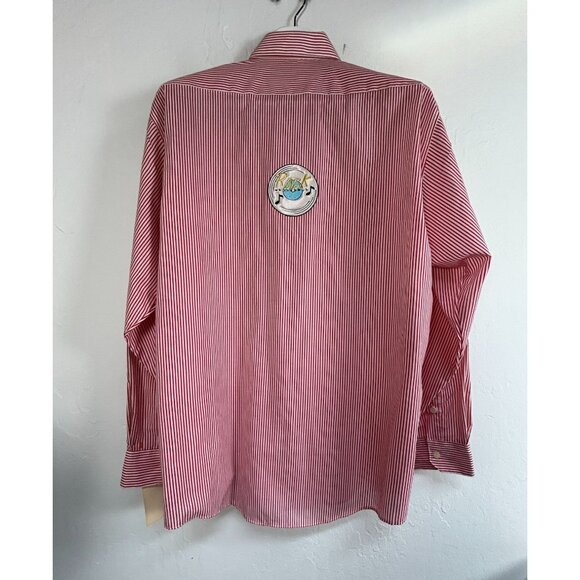 Vintage Mardel Striped Button-Up Shirt Large Musical Embroidery Handcrafted New - Picture 2 of 11